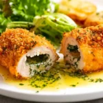 Chicken Nepiev (Creamy Garlic-Stuffed Breaded Chicken)