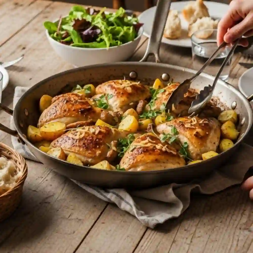 Garlic Roasted Chicken and Potatoes (One-Pan Favorite)